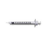 BD 309571 LUER-LOK 3cc Syringe with Needle ATTACHED CONVENTIONAL Turquoise 23G x 25mm (1