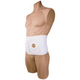 OTC OSTOMY 6" Ostomy Abdominal Binder for Stoma Support WITH PAD, 2" HOLE, WHITE, X-Large